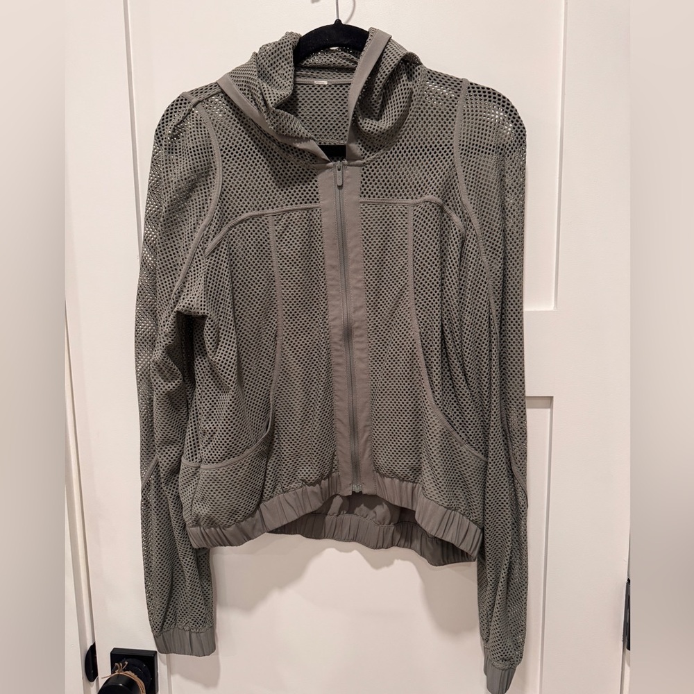 Lululemon olive green Mesh Jacket